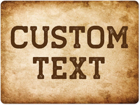 Custom Sign, Custom Street Sign, 11 Font Colors, 13 Font Styles, 4 Hole Options, 22 Sizes, 36x48 Inches, Rust Free DiBound, Fade Resistant, Made in USA by My Sign Center (Vintage)