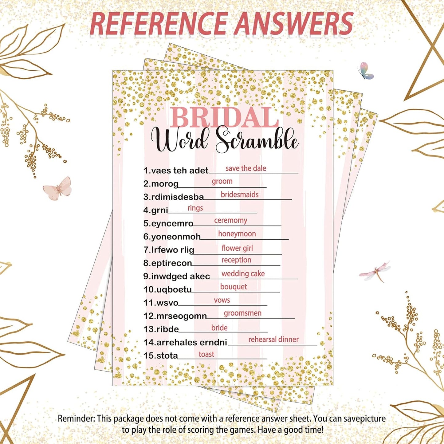 Teling 145 Pieces Bridal Shower Game Bridal Shower Favors Set Wedding Games Cards and Pencils for Bride Groom Bachelorette Party Wedding Party Favor(Confetti Style)