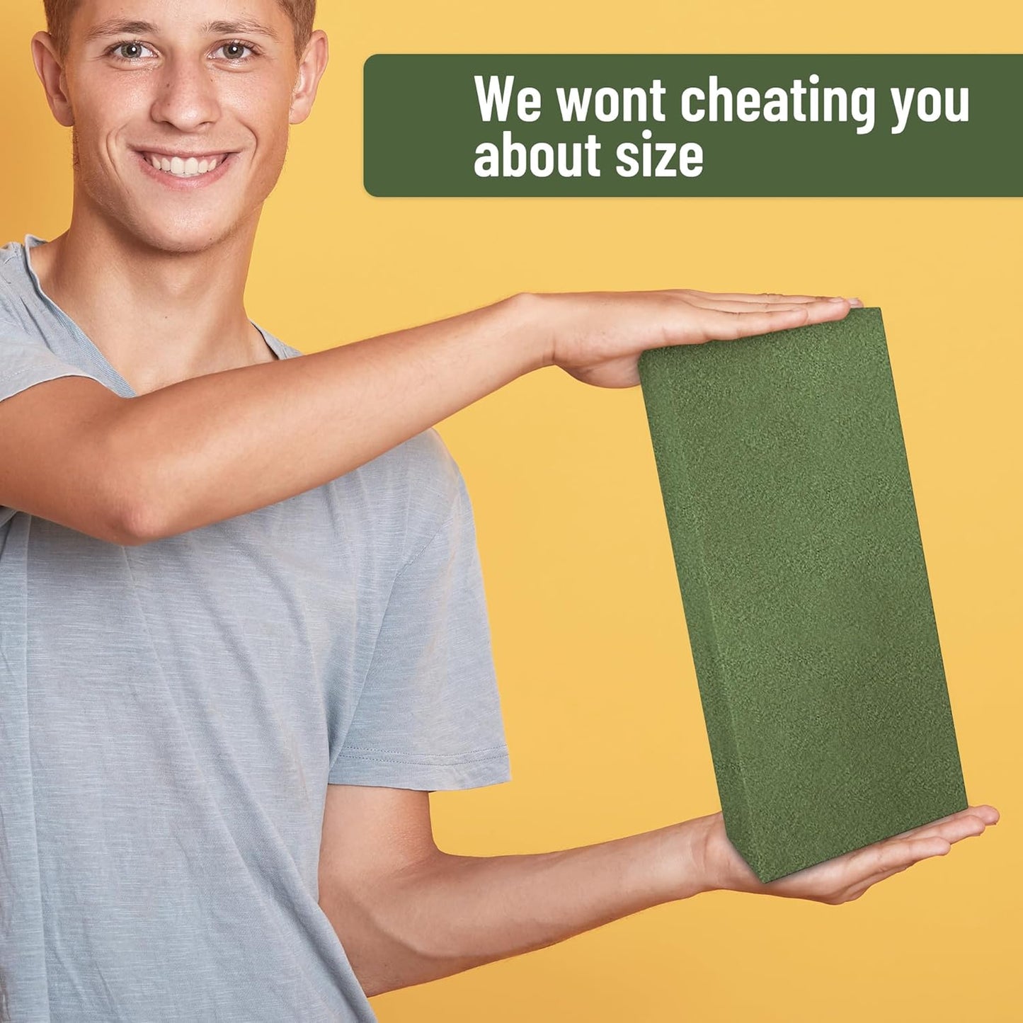 Max Shape Floral Foam Blocks Large 9 Inch,Pack 2 of Wet Floral Foam Bricks,Flower Foam for Artificial Flowers and Wedding Holiday Decorations (2)