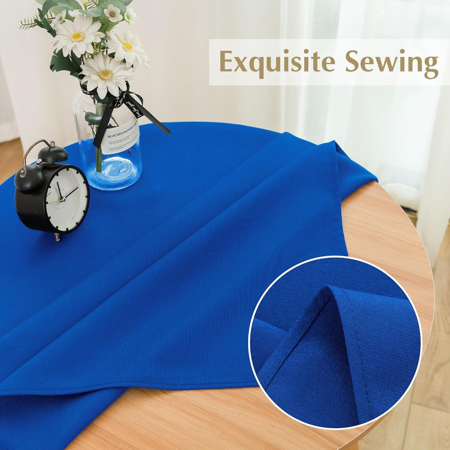 2 Pack Small Square Table Cloth 36X36 Inch Royal Blue Tablecloth Washable Polyester Solid Table Cover for Night Stand End Table Side Table Outdoor Indoor