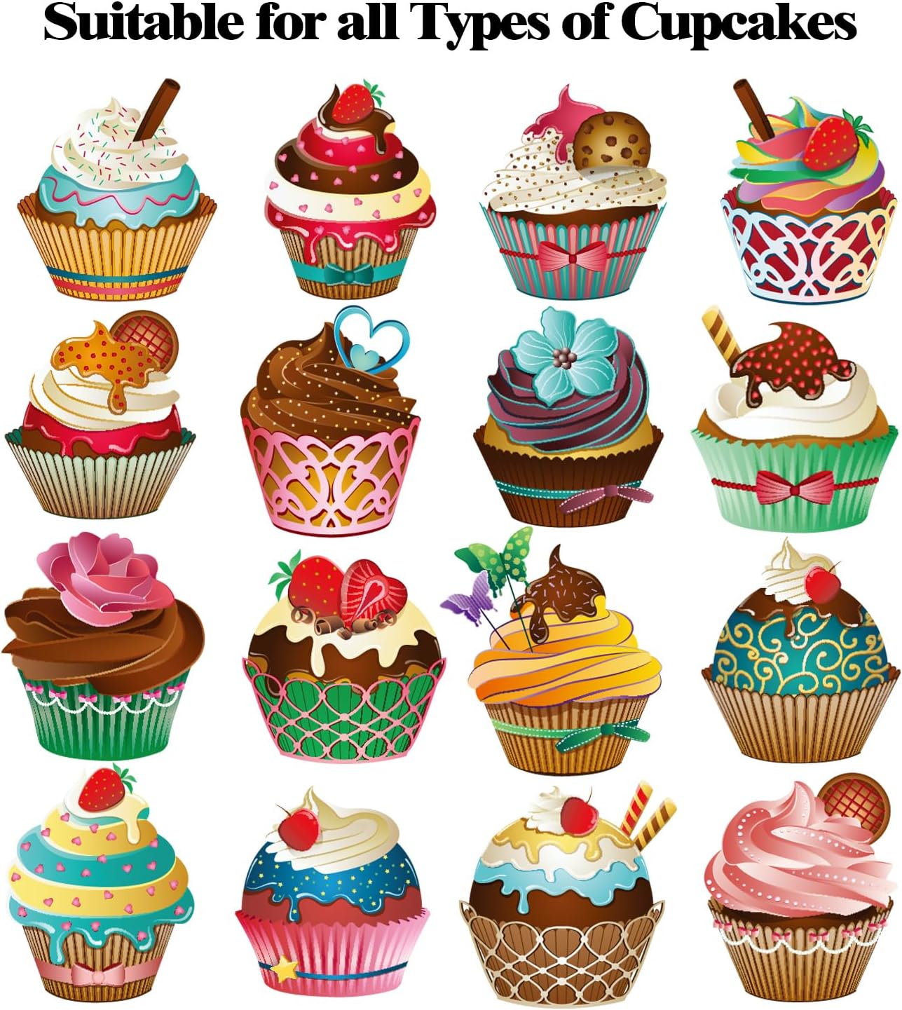 20 PCS 6.5 x 6.5 x 4 inch Paper, Cupcake Boxes with Inserts and Window Hold 4 Cupcakes, Bakery Boxes For Cupcakes Carrier, Cupcake Containers (Blue-4 Holes)