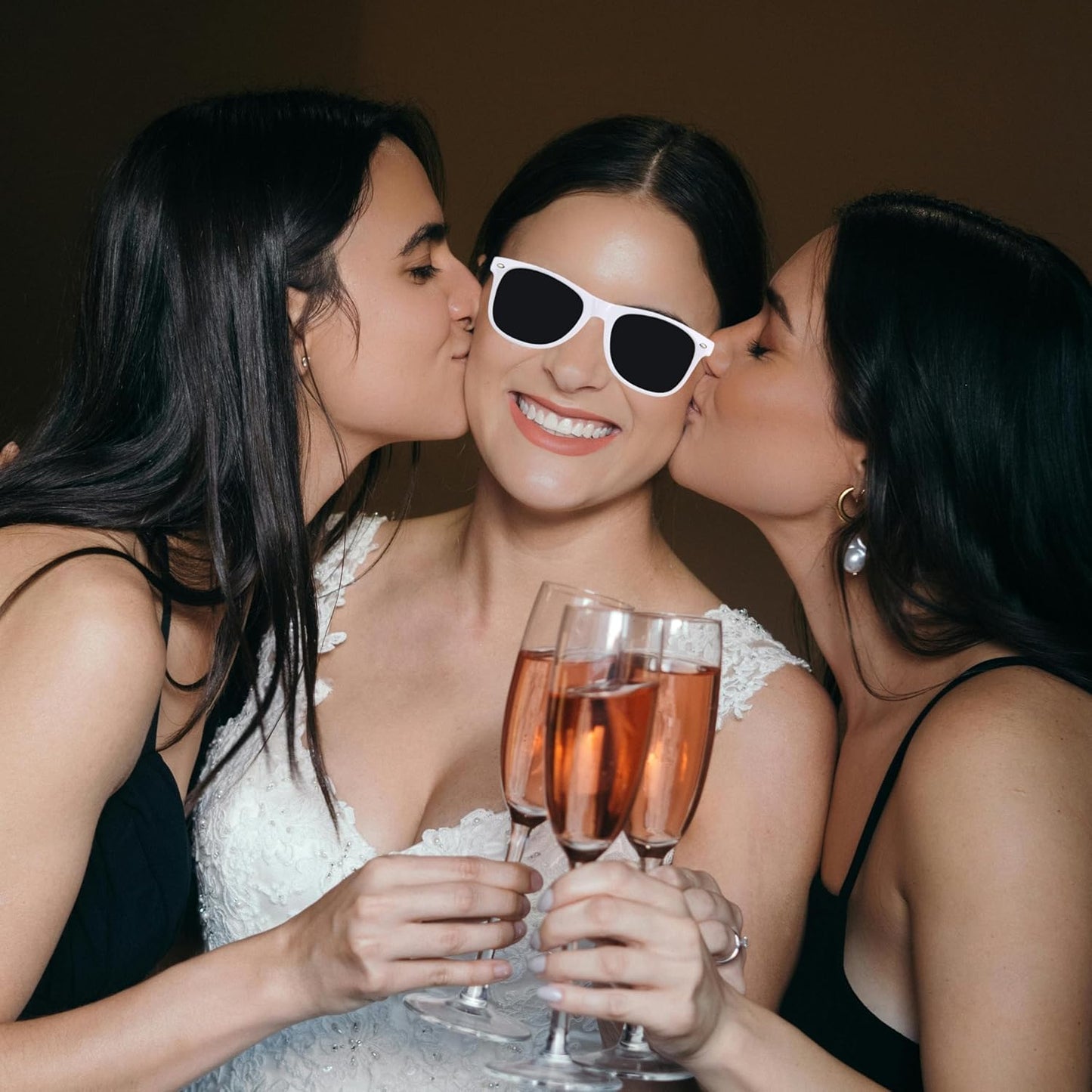 Bridesmaid Scrunchies Proposal Gifts Bachelorette Hair Claws Clips Girls heart sunglasses for Wedding Party Favors (Sage Green)