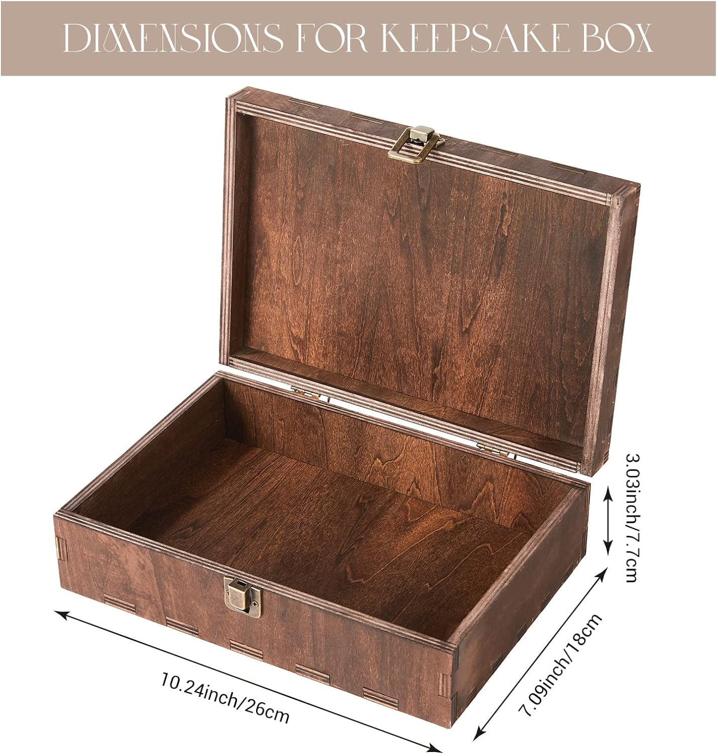 AW BRIDAL Wedding Keepsake Box with Lids, Mr and Mrs Engraved Wood Memories Box for Storage, Bridal Shower Gifts for Bride, Engagement Gifts for Couples, Wedding Gift for Bride and Groom