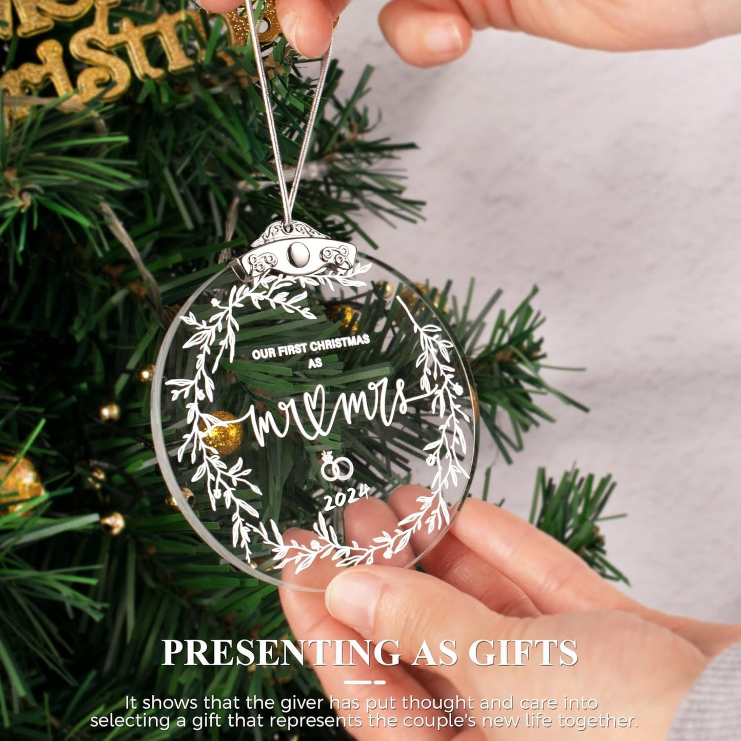2024 Wedding Gifts: 1st Married Christmas Ornament, Bridal Shower & Newlywed Gifts