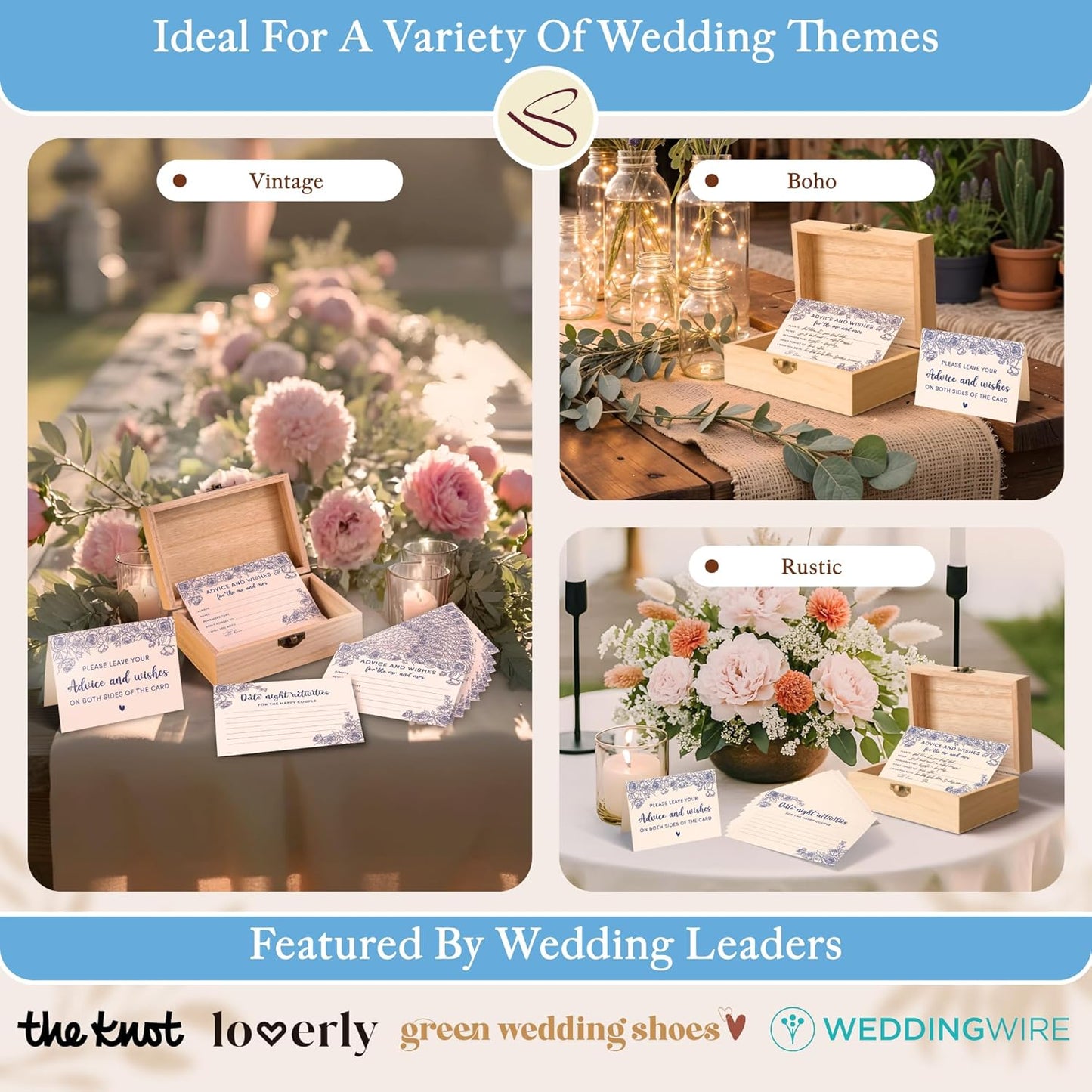 Advice And Wishes For The Mr And Mrs - Wedding Advice Cards For Bridal Shower Decorations, Blue Bridal Shower Games For Wedding Reception, Marriage Wishes For The Bride And Groom Box