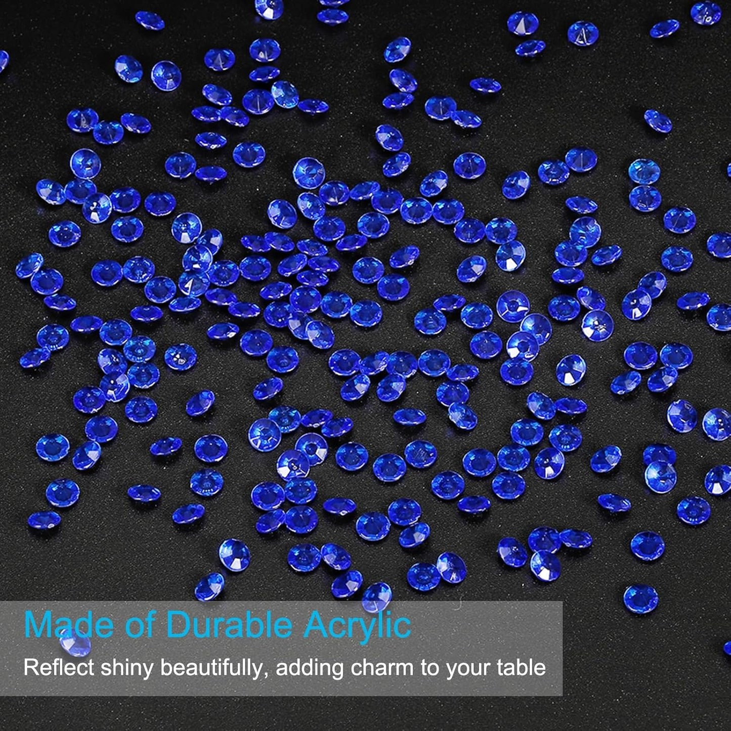 PATIKIL 4000 Pcs Wedding Table Scatter Confetti Crystals 6mm Acrylic Diamonds Vase Fillers Gems for Table Centerpiece Decorations Party Vase Beads, Dark Blue