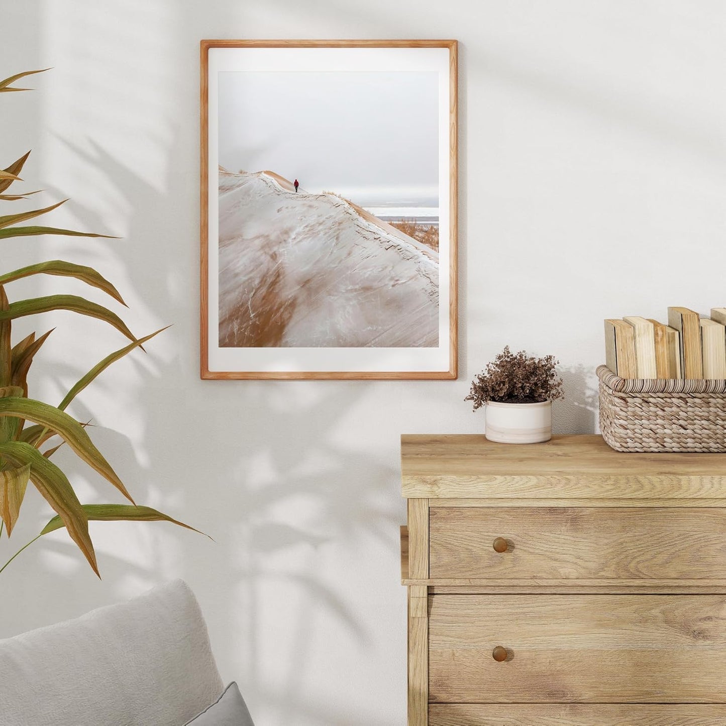 18x24 Picture Frame USA-Sourced Natural Cherry Wood Solid Original Wood Photo Frame Rounded Corner with Mat to 16x20 Picture Display with Real Glass Family Picture, Wedding Picture, Photo, Certificate