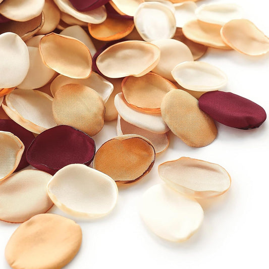 Floroom 300pcs Rose Petals Chic Terracotta Faux Silk Flower Petals Burnt Orange for Wedding Flower Girl Basket Aisle Scatter Table Centerpieces Party Confetti Bridal Shower Romantic Night Decoration