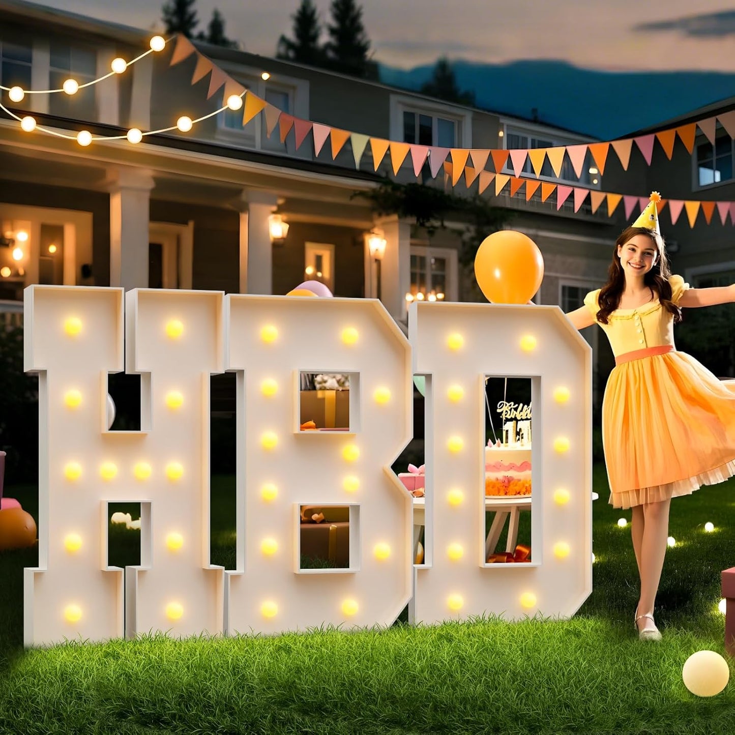 imprsv 4FT Marquee Letters Large Light Up Letters for Birthday Party Decor Wedding Decorations, Marquee V for Party Decoration Large Signs Arch Kit Decorations