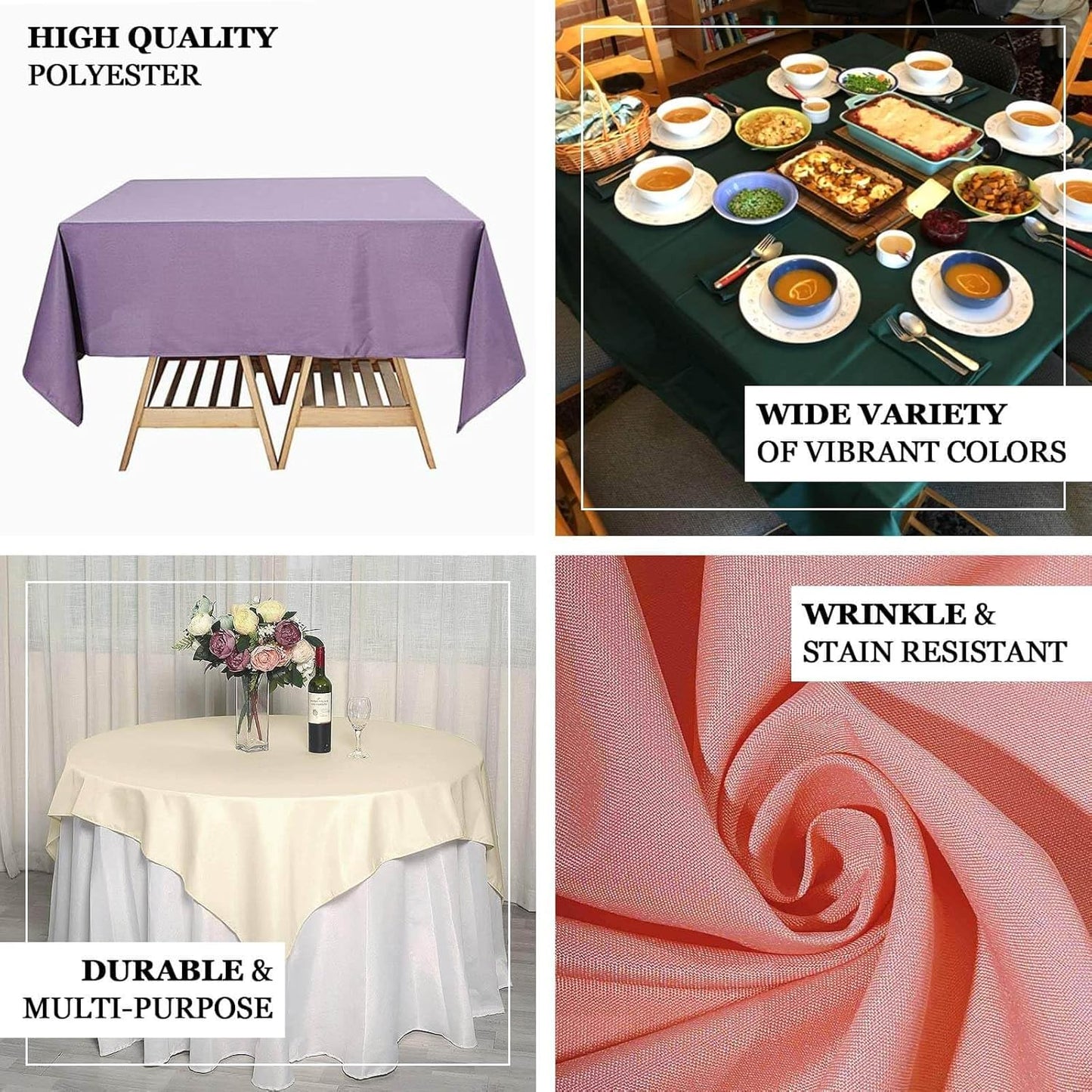 Efavormart 70" Square Linens Eucalyptus Sage Green Wholesale Linens Polyester Square Linen Tablecloth for Wedding Banquet Party Restaurant