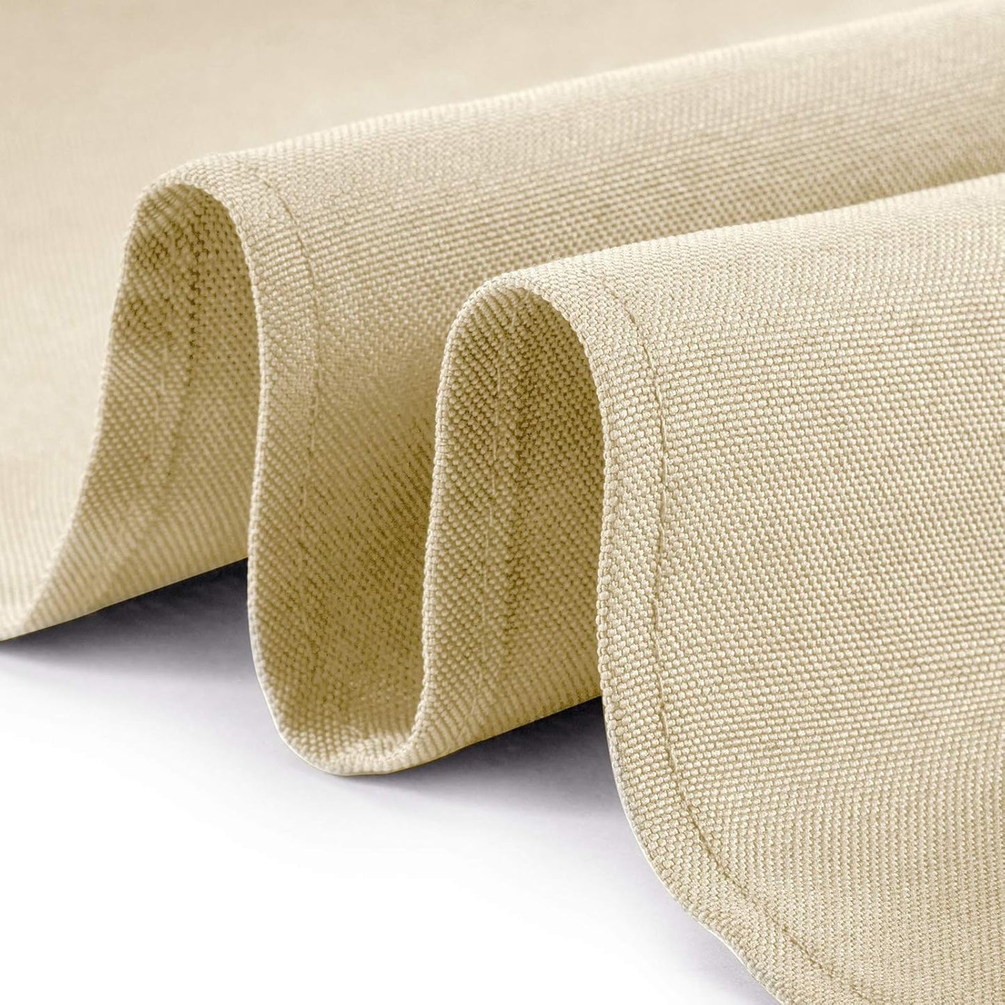 Lann's Linens - 10 Premium 60" x 126" Tablecloths for Wedding/Banquet/Restaurant - Rectangular Polyester Fabric Table Cloths - Beige