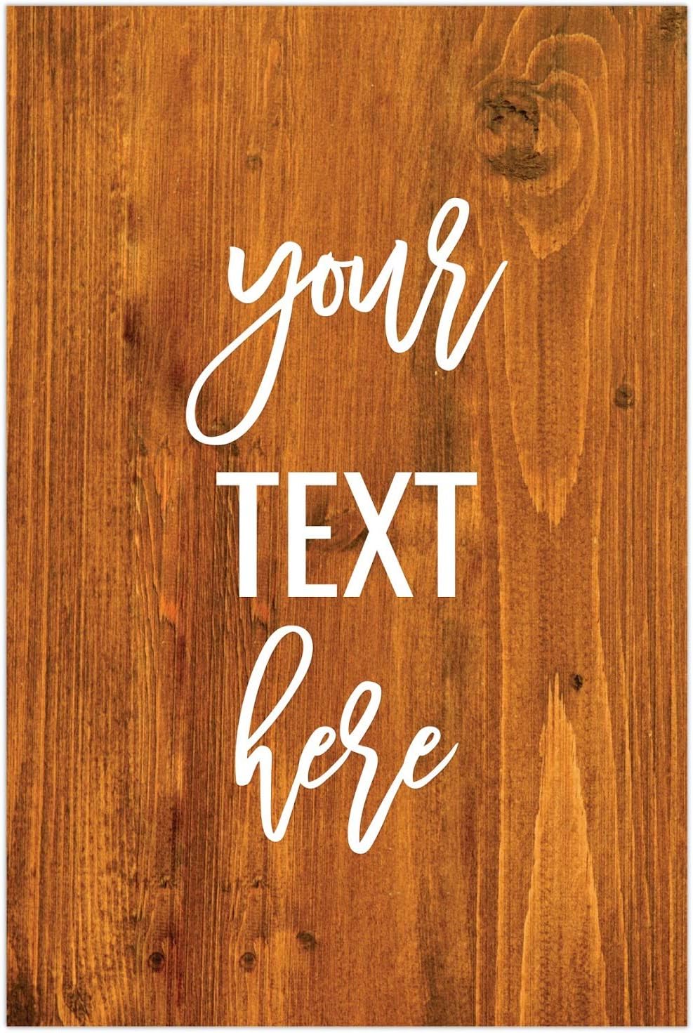 Andaz Press Personalized Extra Large Wedding Easel Board Party Sign, 12x18-inch, Rustic Barn Wood, Your Text Here, 1-Pack, Custom