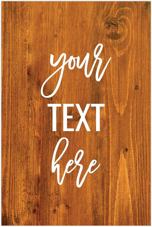 Andaz Press Personalized Extra Large Wedding Easel Board Party Sign, 12x18-inch, Rustic Barn Wood, Your Text Here, 1-Pack, Custom