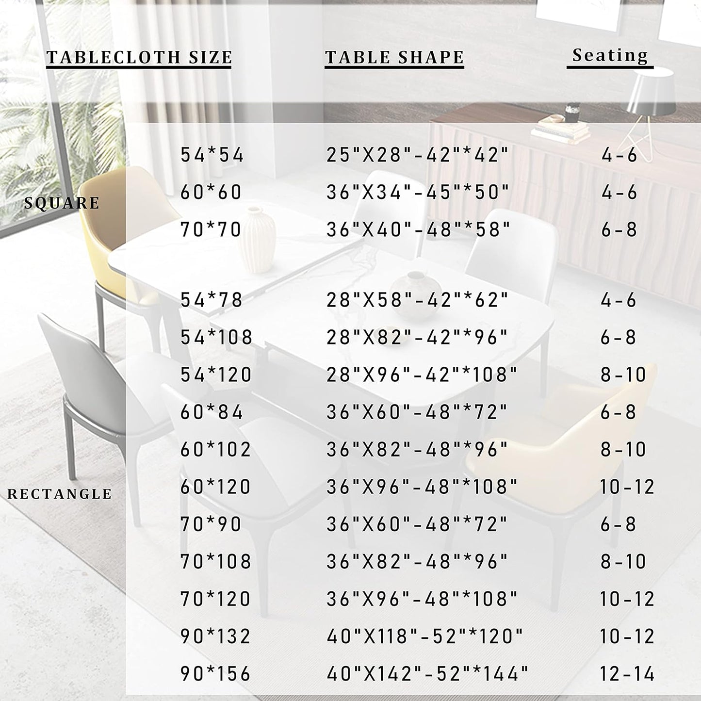 Fitable Rectangle Tablecloth Stain and Wrinkle Resistant Washable Polyester Table Cloth for Buffet Parties and Camping (60x120 inch, White)