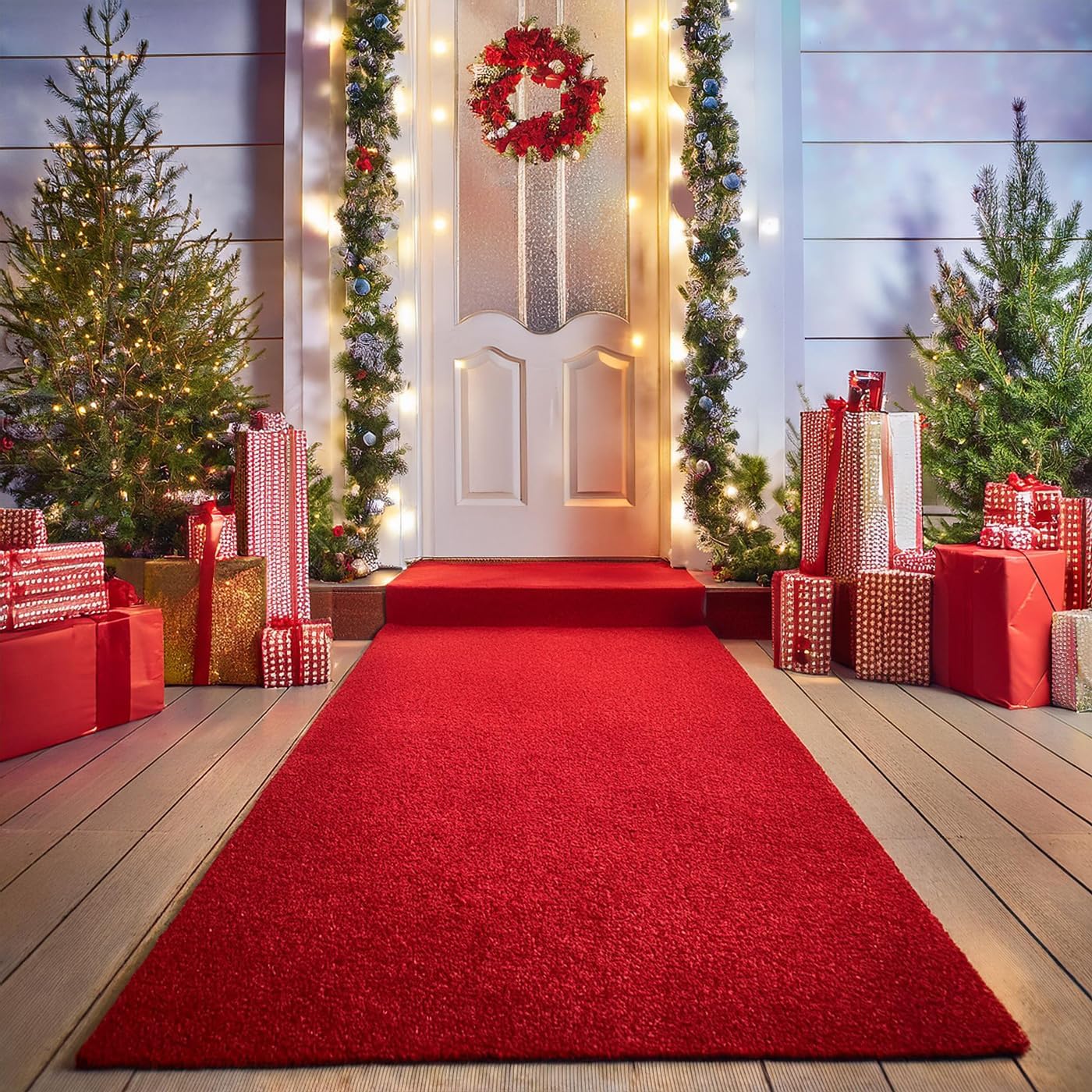 BANNER BUZZ Hollywood Red Carpet Runner – Premium Non-Slip 4x15 ft Aisle Rug for Weddings, Parties, and Events – Ideal for Step and Repeat Backdrop Event Decoration