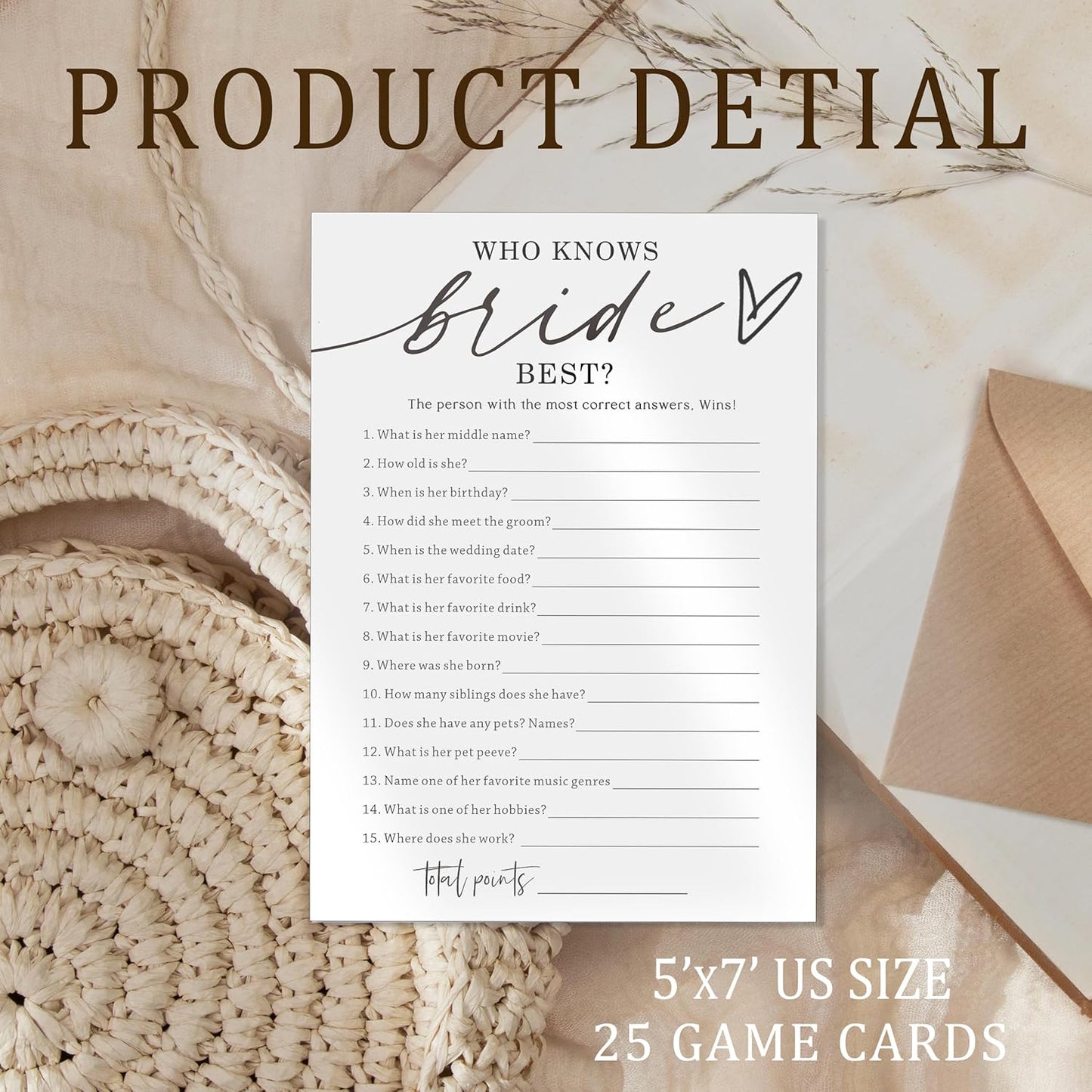 Fun Wedding Shower Games Cards Who Knows The Bride Best Engagement Party Wedding Game Bridal Shower Games 25 Guests Minimalist White Newlywed Party Supplies and Decorations - A05