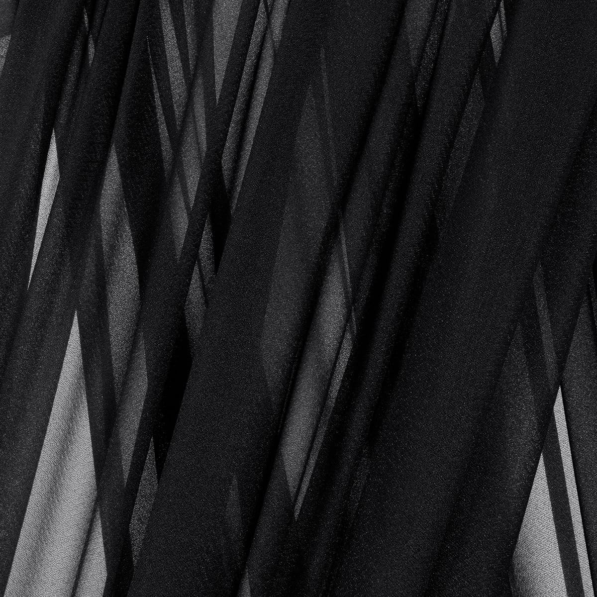 MLMC Black Wedding Arch Draping Fabric 1 Panel 29" x 20 FT Extra Long Gauze Drapes Sheer Backdrop Curtains 6.6 Yards Outdoor Drapery Panels for Wedding Ceremony Party Ceiling Decoration