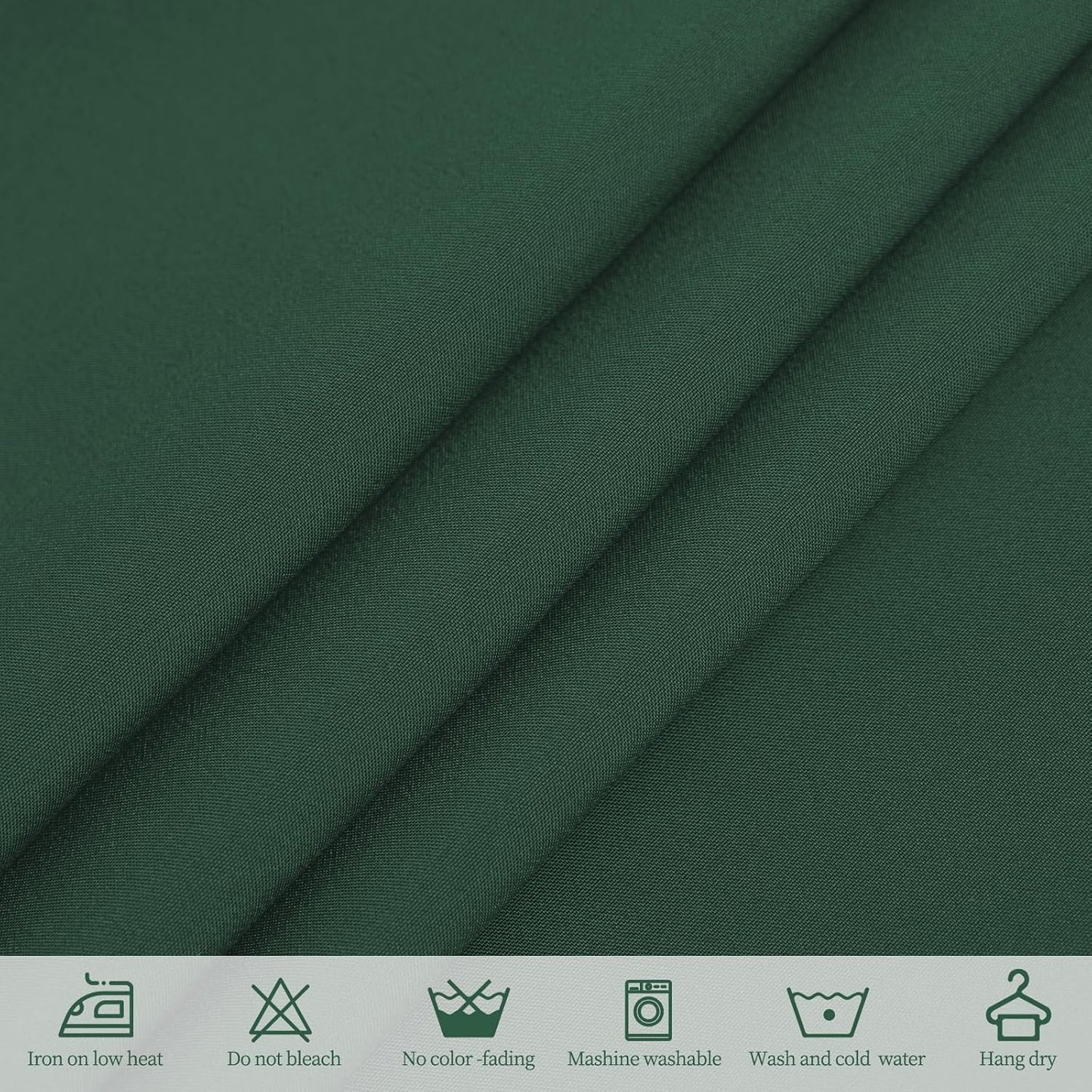 6 Pack Hunter Green Tablecloths for 8ft Rectangle Tables 60 x 126 Inch - Polyester Table Cover Stain and Wrinkle Resistant Washable Fabric Table Clothes for Wedding Party Banquet Reception Restaurant