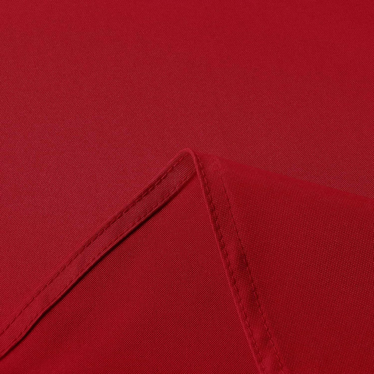 sancua Round Tablecloth - 120 Inch - Water Resistant Spill Proof Washable Polyester Table Cloth Decorative Fabric Table Cover for Dining Tables, Buffet Parties and Camping, Red