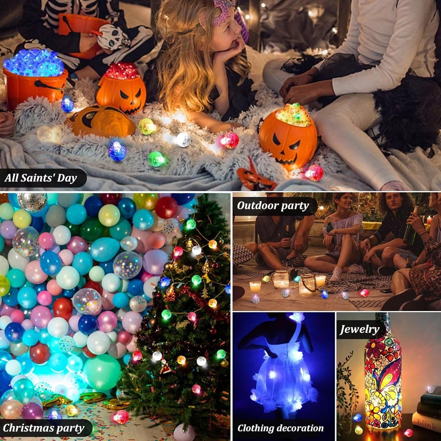 ZGWJ 100Pcs Balloon Lights with Lanyard, 5 Mix Colors Balloons Light for Party Paper Lantern Decorations, Easter Eggs Birthday Wedding Halloween Christmas Decoration - Mix Color