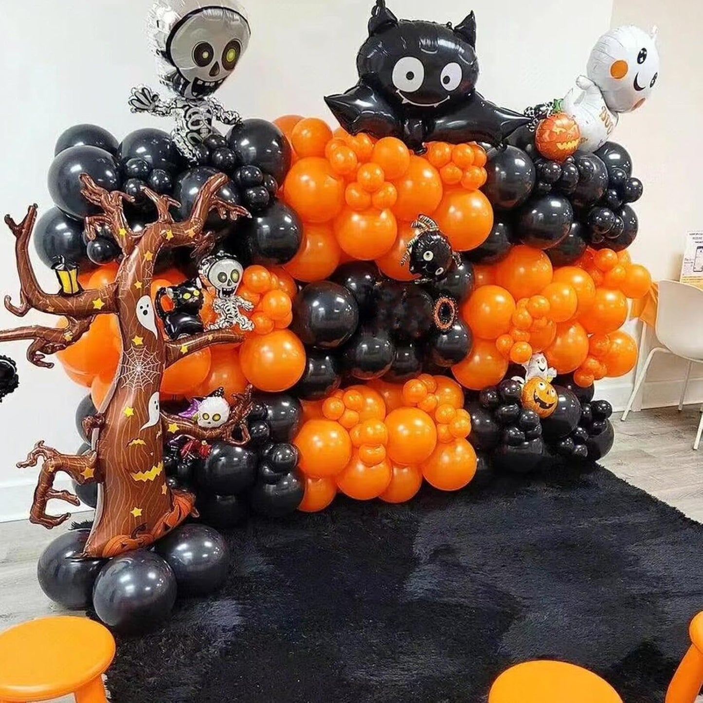 412pcs Orange Balloons 18 12 10 5 Inch Orange Balloon Garland Arch Kit Different Sizes Matte Latex Balloons for Baby Shower Christmas Birthday Festival Happy Fall-Themed Parties Party Decoration