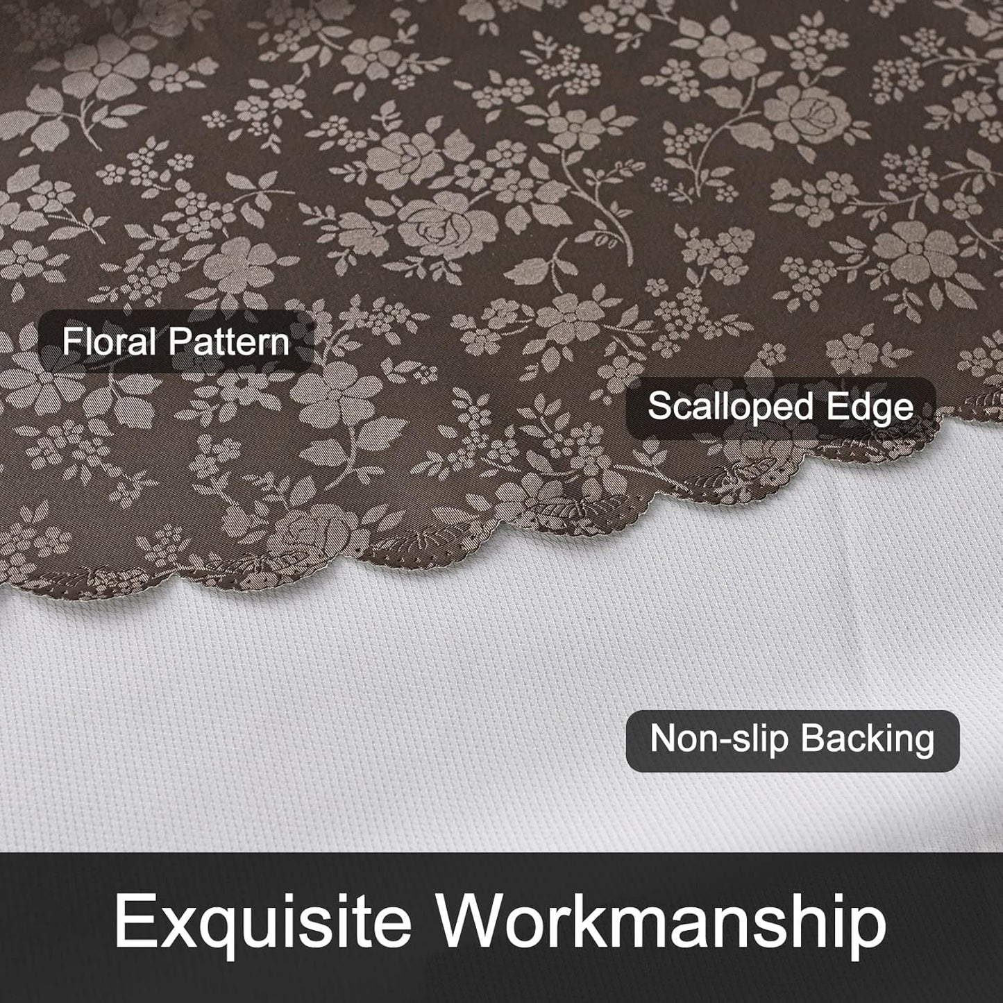 Smiry Square Table Cloth, Waterproof Heavy Duty Vinyl Tablecloths, Wipeable Washable Table Cover for Kitchen and Dining Room (Coffee, 54" X 54")