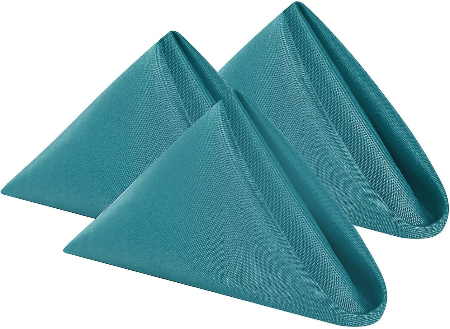 Cloth Napkins 17x17 inch Washable Polyester Dinner Napkins Soft Table Napkins for Wedding Party Dining Banquet(Teal,25PCS)