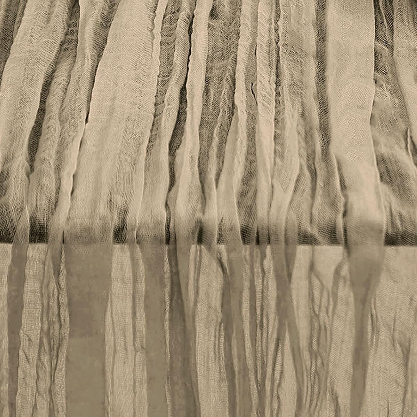 10 Pack Khaki Cheesecloth Table Runner 35x120 Inch 10Ft Rustic Gauze Cheese Cloth Table Runner Sheer Cheesecloth Table Runners for Wedding Party Bridal Shower Decoration