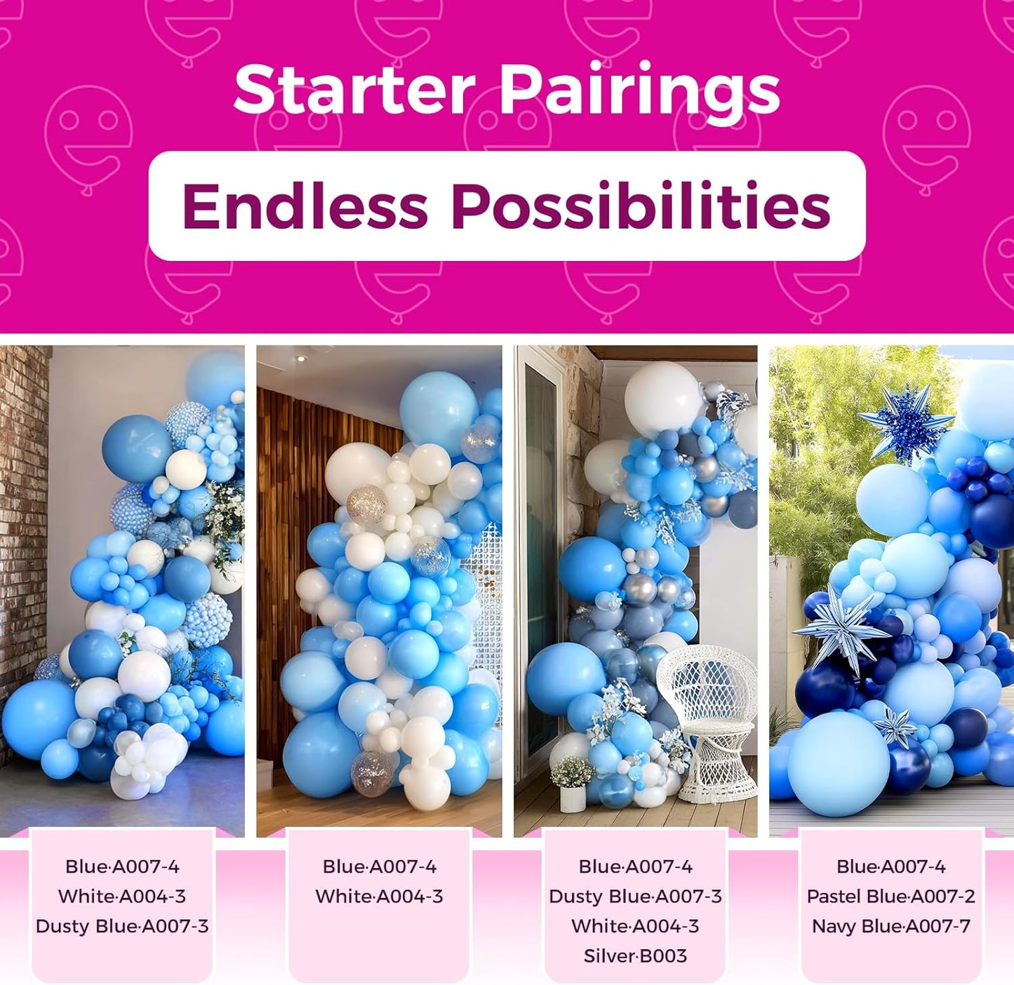 Bezente Blue Balloons Latex Party Balloons - 100 Pack 12 inch Round Helium Light Blue Balloons for Bridal Shower Wedding Birthday Party Decorations