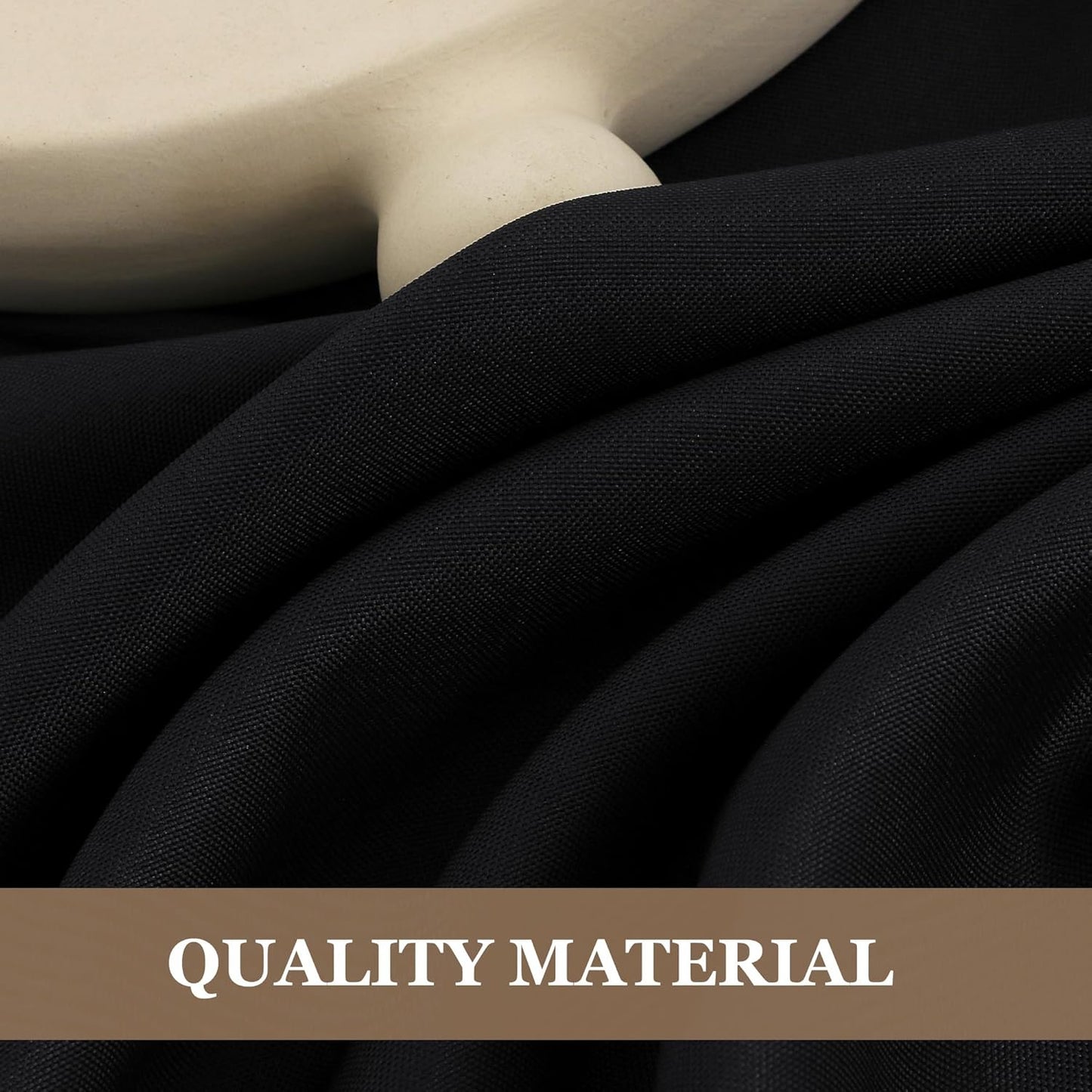 Fitable 6 Pack Black Round Tablecloths - 120 Inches in Diameter - Stain Resistant and Washable Table Clothes, Polyester Fabric Table Covers for Wedding, Party, Banquet, Formal Events