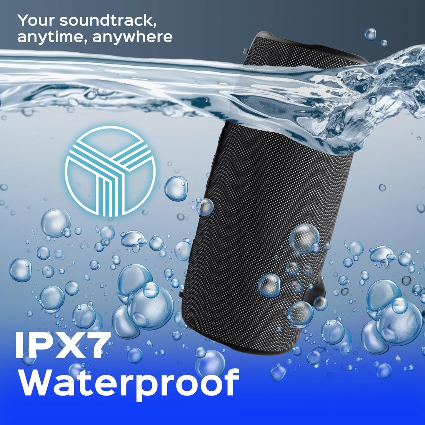 TREBLAB Ultra Loud Wireless Speaker - 60W Stereo Sound with Deep Bass, 20H Playtime, Powerbank, Waterproof, Loudest Portable Bluetooth Speaker for Home, Outdoor Party, Beach, Work, Travel, HD-Max