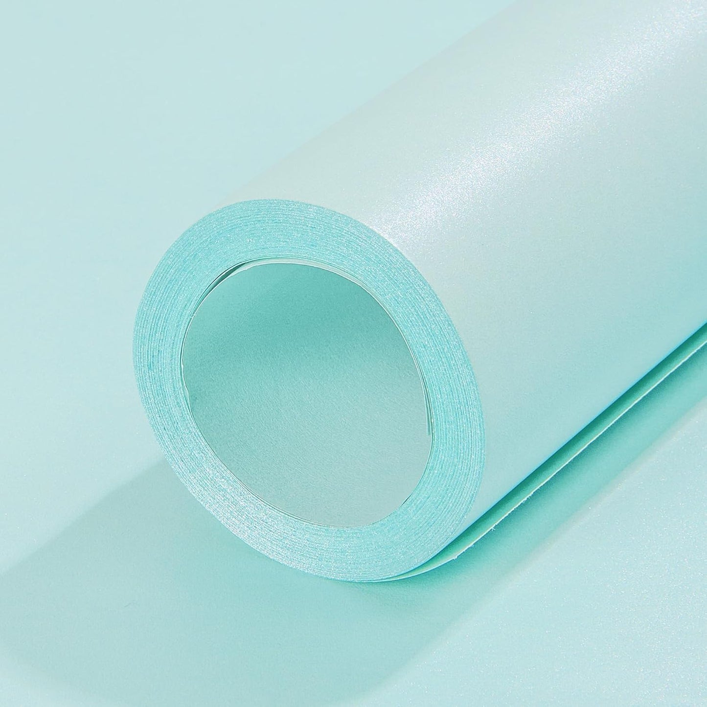 Matte Wrapping Paper Roll - Solid Color Pearly 17.3Inches X 39.4Feet Light Blue Shimmer Gift Wrapping Paper Roll Elegant Lustre Paper for Wedding,Valentine's Day,Birthday, Christmas PAP11LB