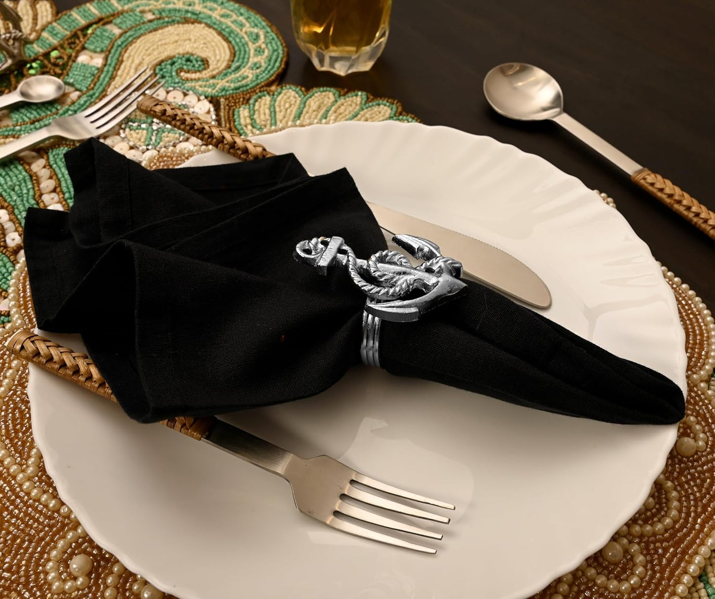 Silver Napkin Rings Set of 12 - Durable & Versatile, Elegant Metal Napkin Rings for Table Settings, Special Occasions, Easter Table Decor & Gift Giving Ideas Silver- ALPHA Living HOME