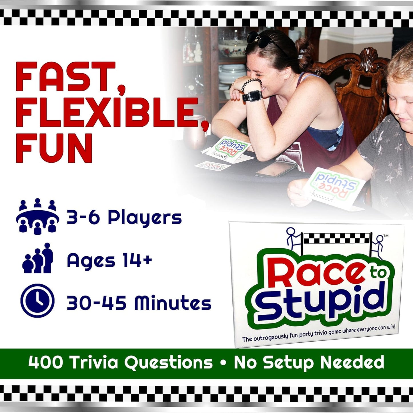 Trivia Card Game – Family Games for Adults & Teens, Hilarious Party Games for Family Game Night Fun, Educational & Challenging Trivia Cards & Adult Gifts for Birthdays & Celebrations