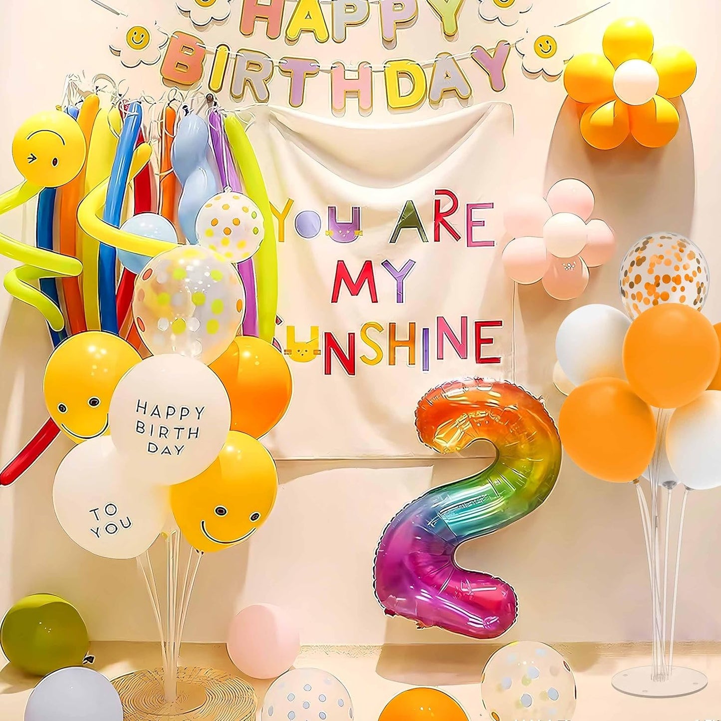 JOYYPOP 8 Sets 28 Inch Balloon Stand Kit, Balloon Holder Stickers Table Decoration Party Birthday Wedding Balloon Supplies Accessories