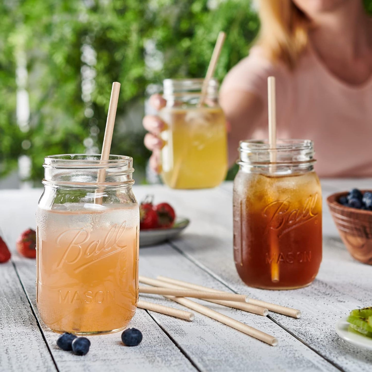 Comfy Package [200 Pack] Kraft Paper Straws, 100% Biodegradable & Ink-free, Straws for drinking and Crafts - Kraft