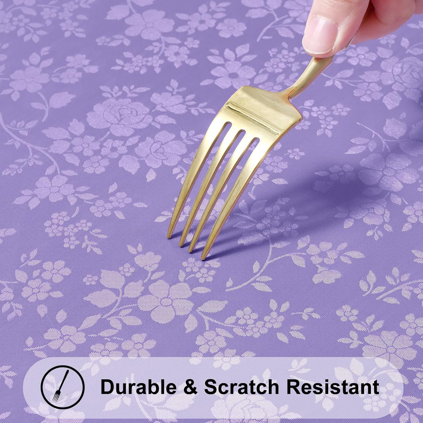 Smiry Rectangle Table Cloth, Waterproof Heavy Duty Vinyl Tablecloths, Wipeable Washable Table Cover for Kitchen and Dining Room (Purple, 60" X 102")