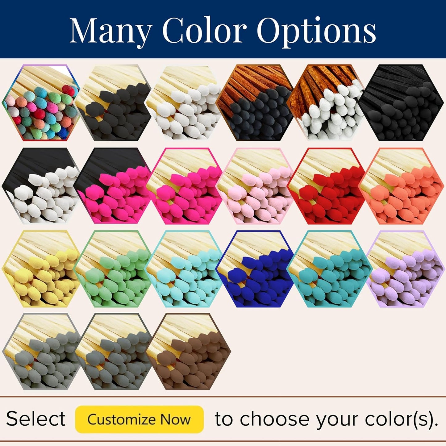 2" Matches in a Chic Jar + Striker Stickers Included | 100 Matchsticks in The Color of Your Choice | Decorative Safety Matches with a Cork Top Glass Holder | Gifts & Home Decor by Thankful Greetings