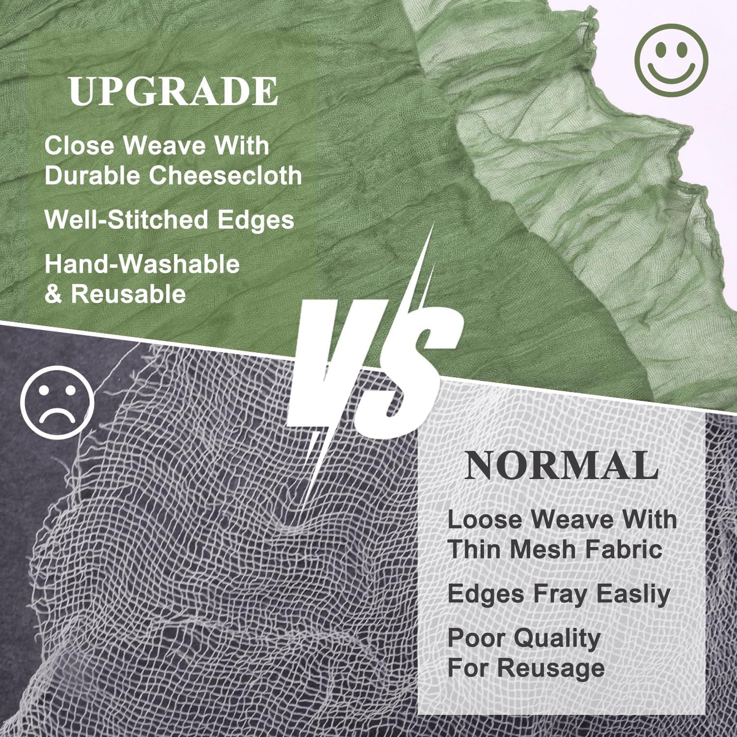 Asee'm 3pcs Cheesecloth Table Runner 120 Inches Sage Green Boho Gauze Cheese Cloth Runner 10FT Rustic Sheer Table Runners for Summer Wedding Baby Shower Holiday Party Decoration