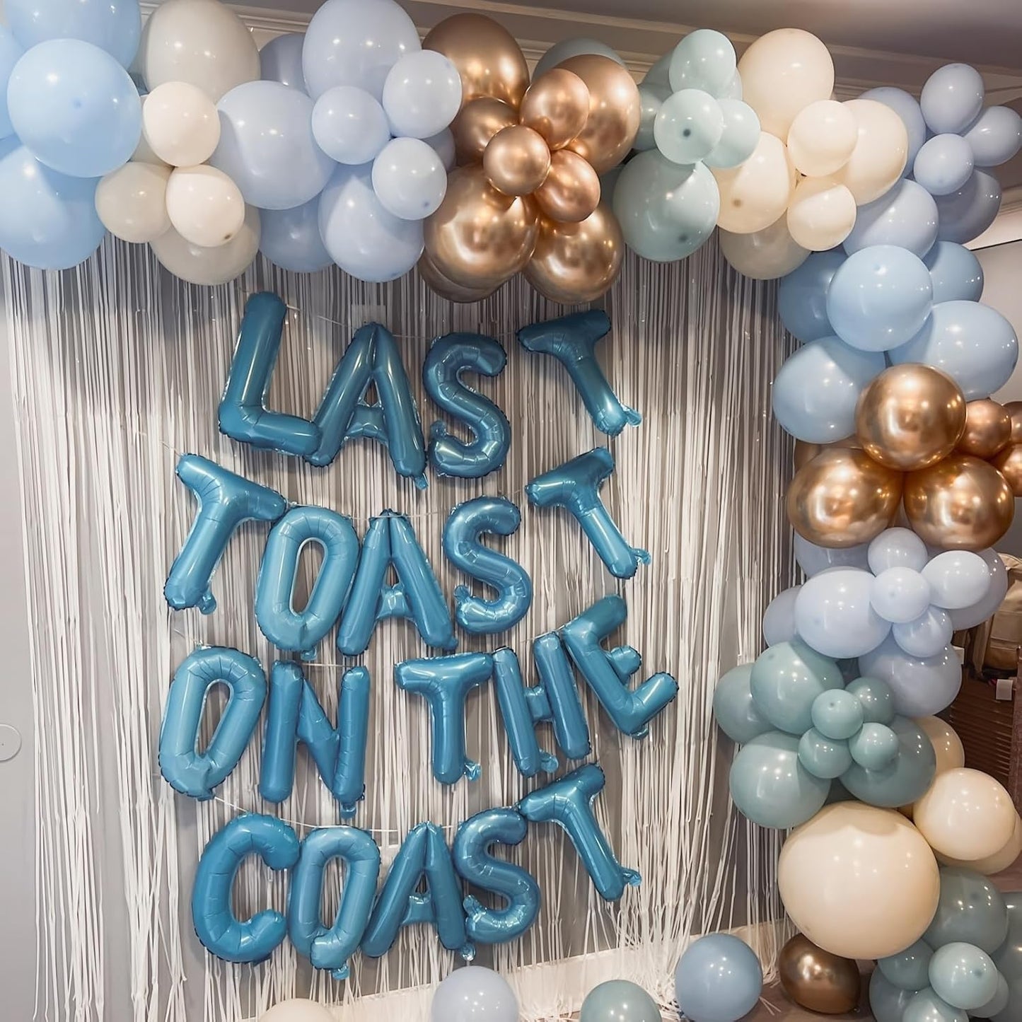 Dusty Blue and White Balloons Haze Pastel Blue Beige Balloon 12inch 60pcs Sand White Ivory Helium Latex Balloon for Arch Birthday Party Decorations Bridal Baby Shower Bachelorette Engagement Wedding