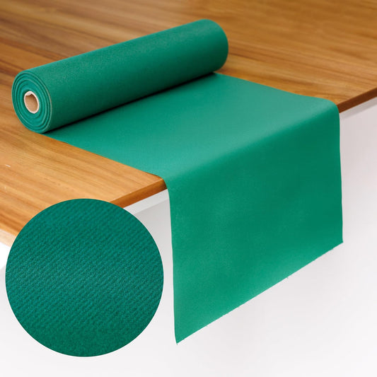 American Homestead Paper Table Runner Roll - 78 ft. Disposable Linen-Like Table Cover Roll - 20 Perforated Table Runners (16" x 48") for Parties, Weddings, and Events -Green