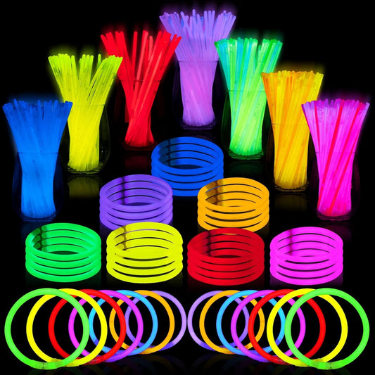 JOYIN 1000 Pcs 8" Glowsticks, Halloween Supplies Pack, Bracelets Necklaces, Glow in the Dark Party Favors, Easter, Christmas, Football Party Supplies