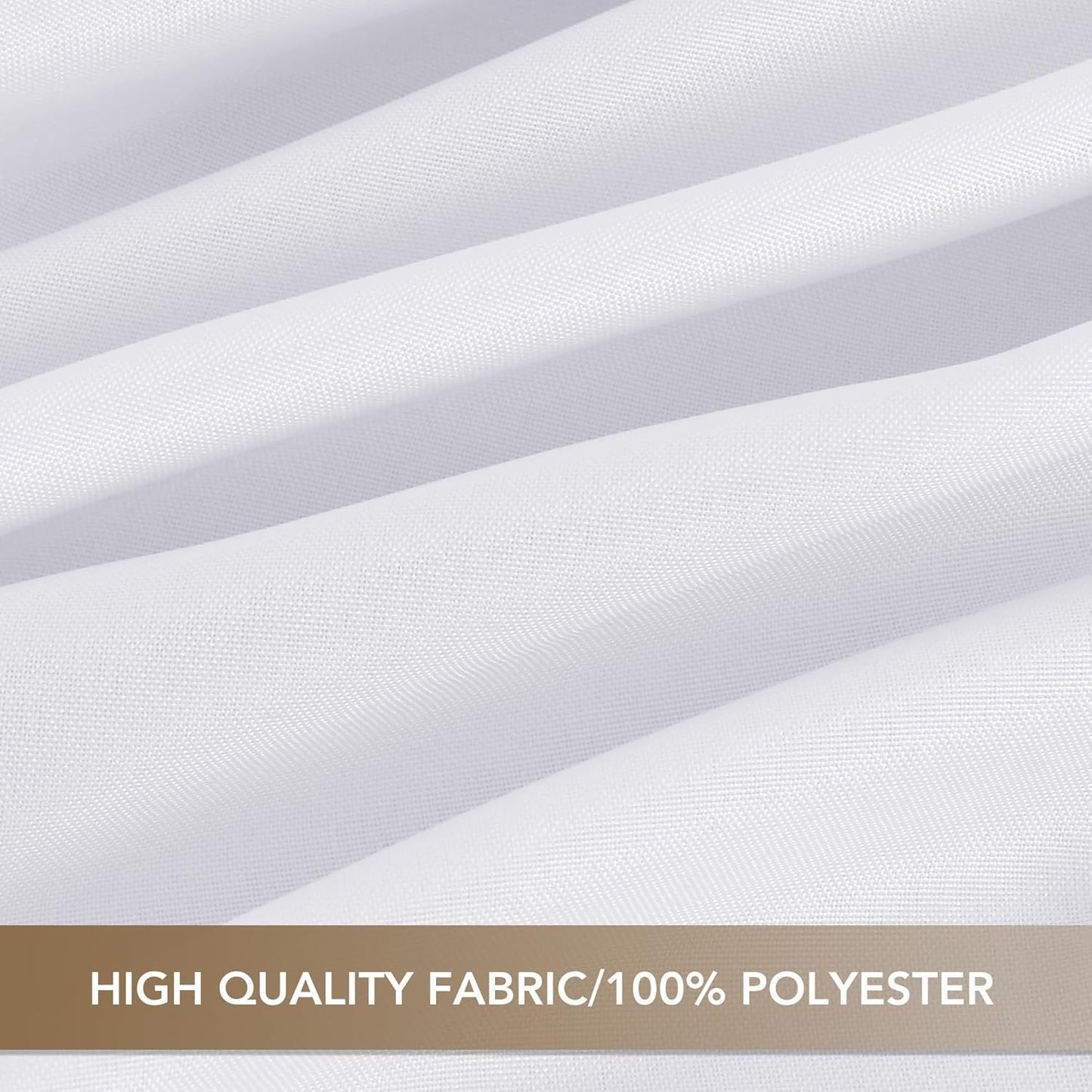 sancua White Square Tablecloths 85x85 Inch - Fabric Table Cloth for Square or Round Tables, Washable Polyester Table Cover for Outdoor Party, Birthday, Buffet, Resturant