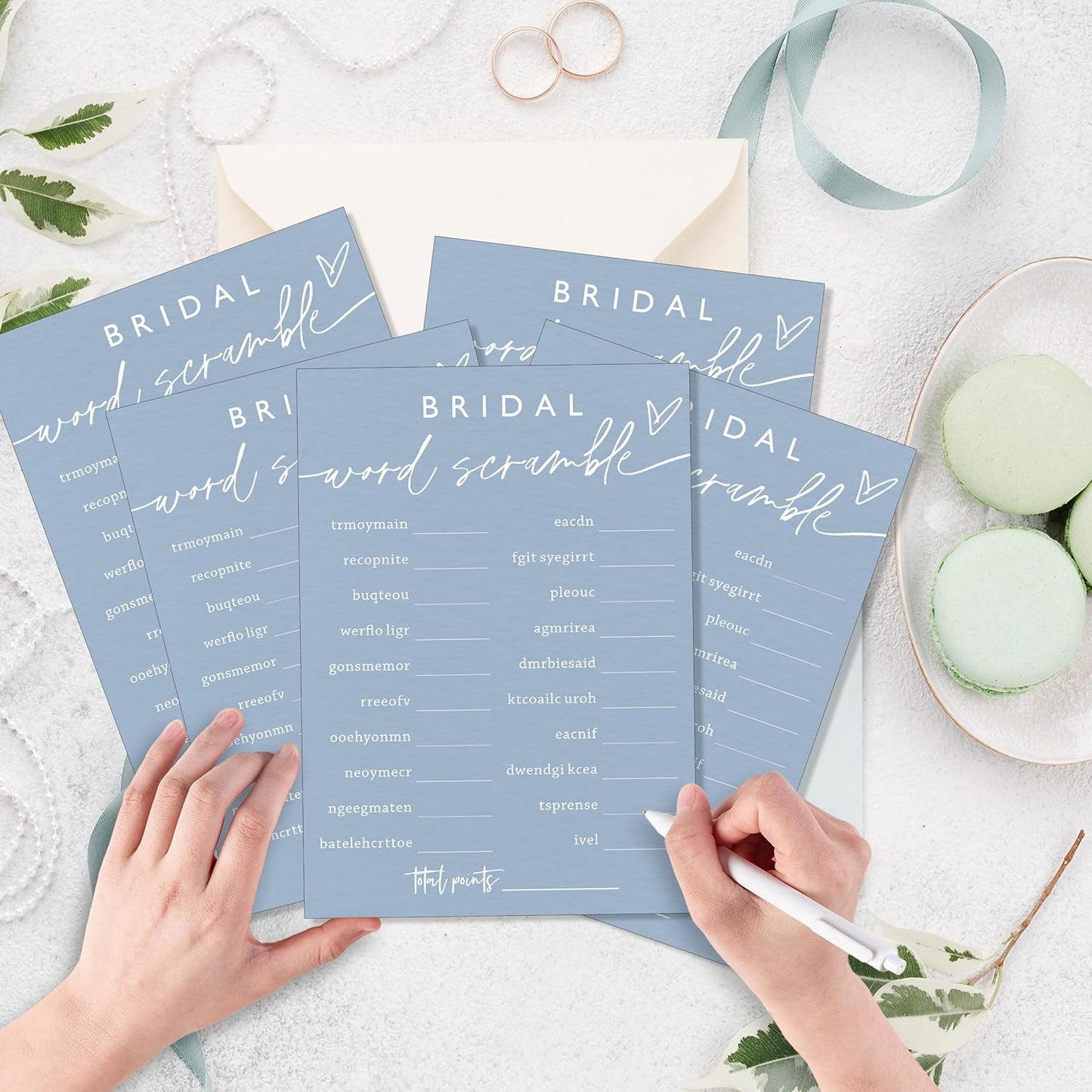 Fun Wedding Shower Games Bridal Word Scramble who knows the bride best 25 Game Cards with 1 Answer Card Bridal Shower Game Rustic Ideas Activity for Engagement Wedding Party Entertainment - B03