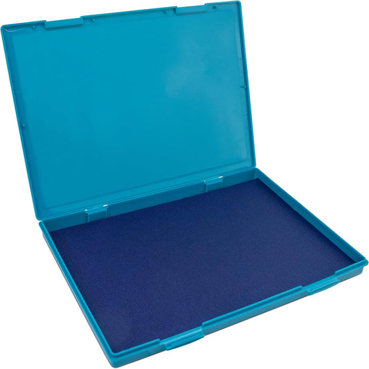 MaxMark Extra Large Blue Ink Stamp Pad - 8.25" x 11.5" - Industrial Felt Pad - Blue Color