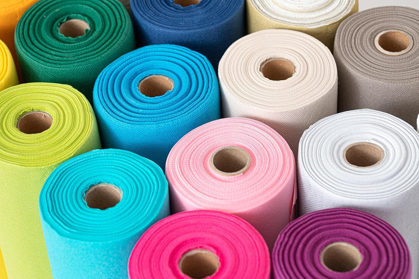 American Homestead Paper Table Runner Roll - 78 ft. Disposable Linen-Like Table Cover Roll - 20 Perforated Table Runners (16" x 48") for Parties, Weddings, and Events - Silver Gray