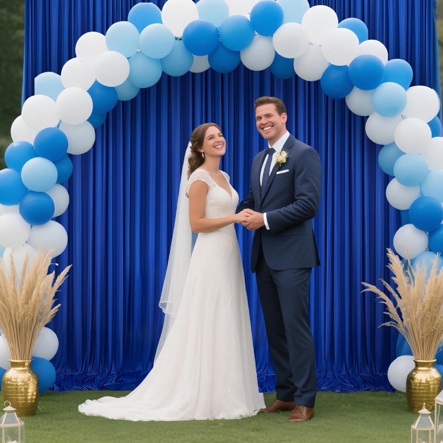 40x10ft Backdrop Curtains for Parties, 8 Panels 5x10ft Photography Backdrop Curtain with Rod Pocket,Backdrop Polyester Background Drapes,Wedding Backdrop Drapes for Birthday Baby Shower Home Decor