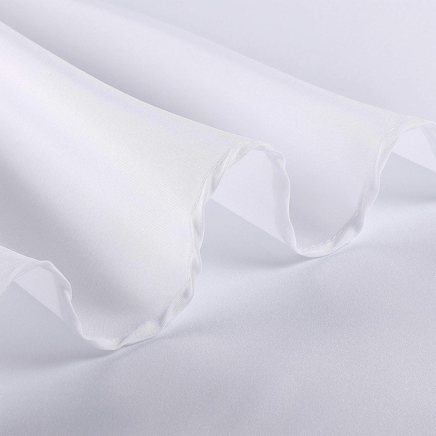 Ascoza 2pack 60 Inch White Rectangular Tablecloth in Polyester Fabric for Wedding/Banquet/Restaurant/Parties