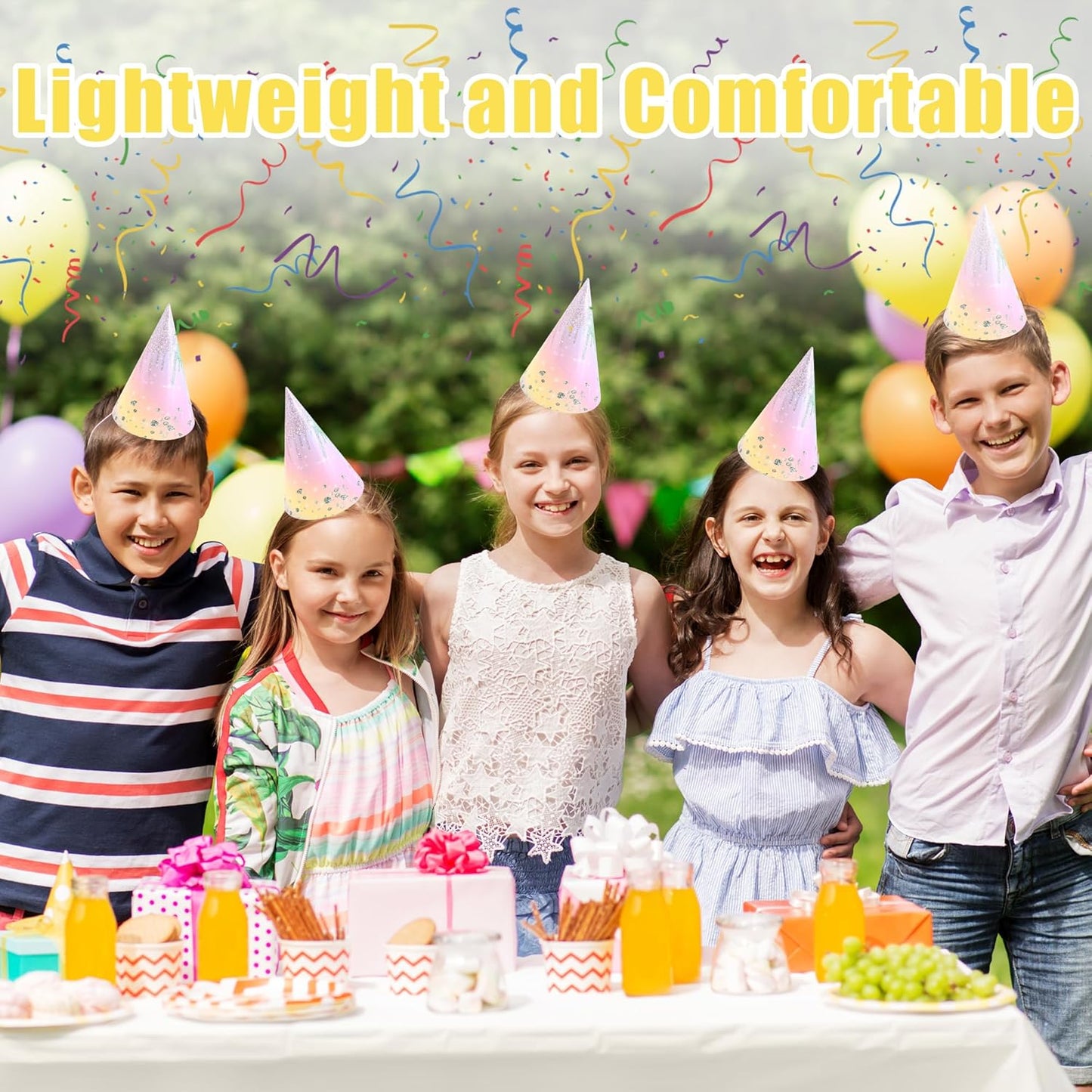 CANREVEL Party Hats for Kids and Adults, Party Headwear, Happy Birthday Hats, Birthday Party Decorations