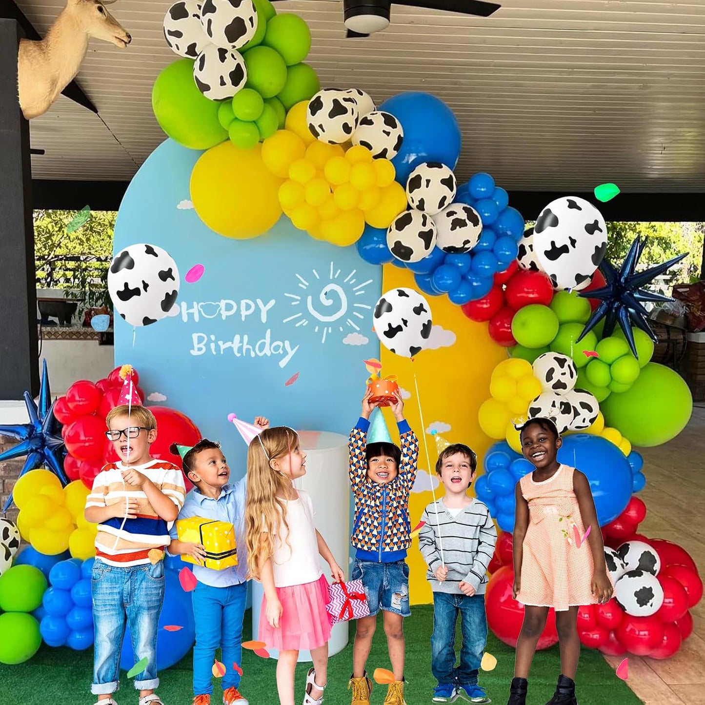 Cow Print Balloons, Latex Cow Balloons for Farm Cowboy Cowgirl Rodeo Western Baby Shower Birthday Party Decorations